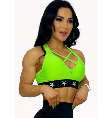 TOP STAR PLATEADO FUCSIA