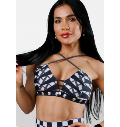 Top Ironia Cubic Calavera