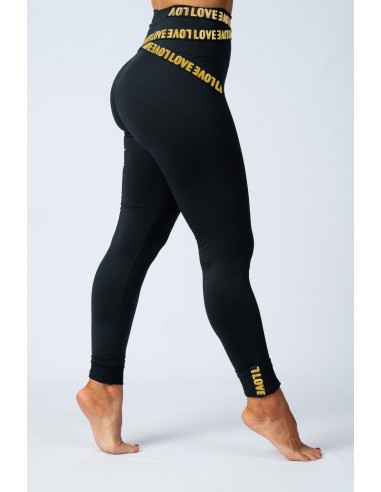 Malla Negra Essential LOVE Dorada