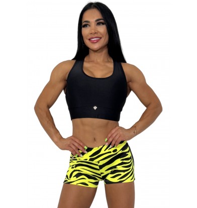 Short Wellness Cebra Neón