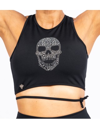 Top Kim Calavera Negra