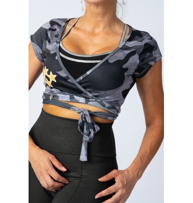 Chaleco Cruzado Army  Negro